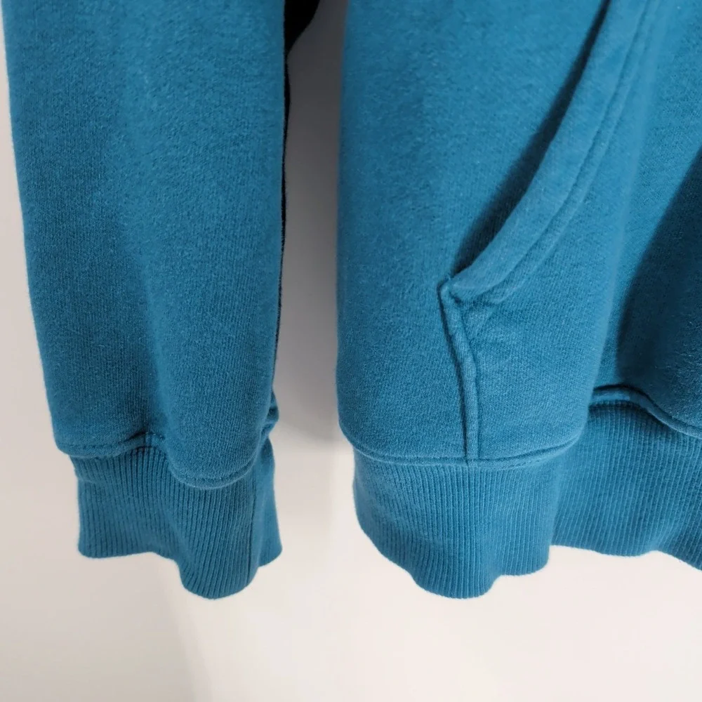 Vintage Y2K The North‎ Face Never Stop Exploring Lettering Hoodie Blue Size S
